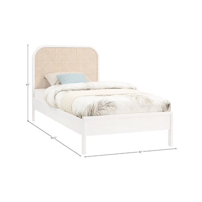 Siena White Ash Wood Twin Bed