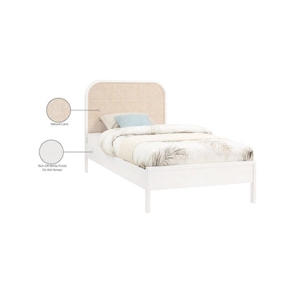 Siena White Ash Wood Twin Bed
