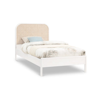Siena White Ash Wood Twin Bed