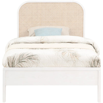 Siena White Ash Wood Twin Bed