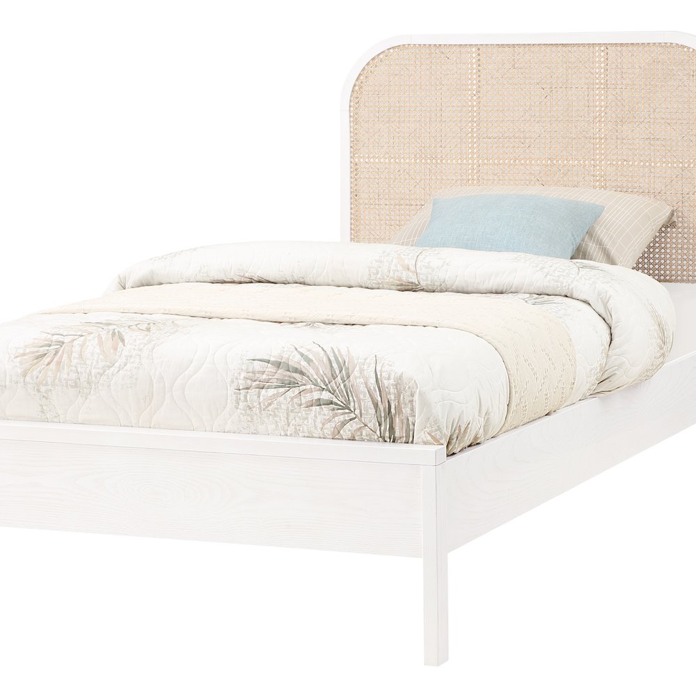 Siena White Ash Wood Twin Bed