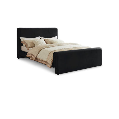 Sloan Black Velvet King Bed