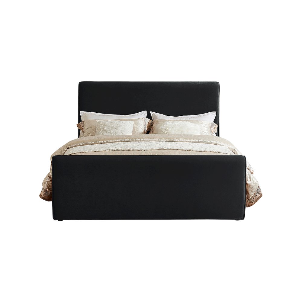 Sloan Black Velvet King Bed