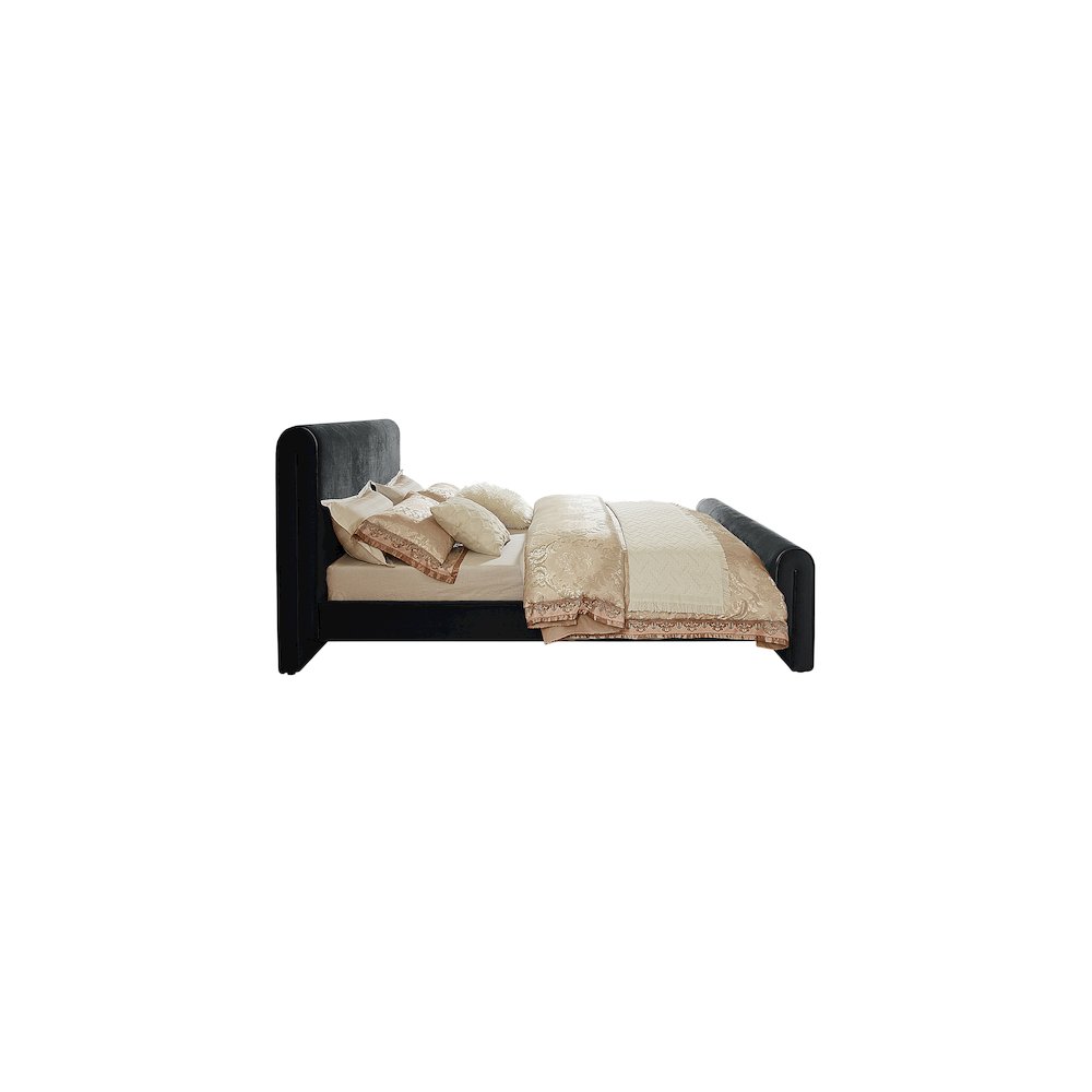 Sloan Black Velvet King Bed