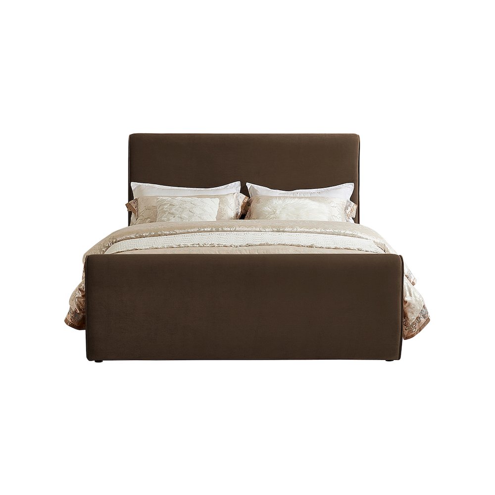 Sloan Brown Velvet Full Bed
