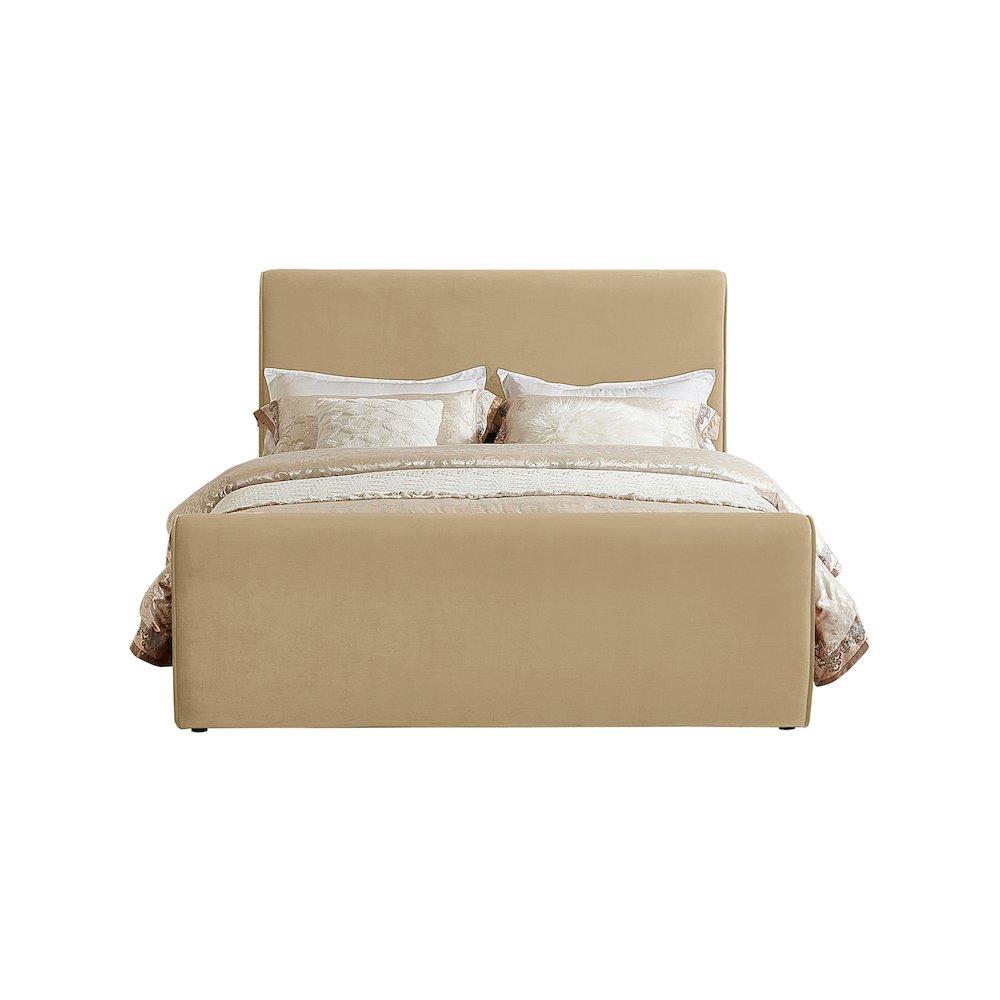 Sloan Camel Velvet King Bed