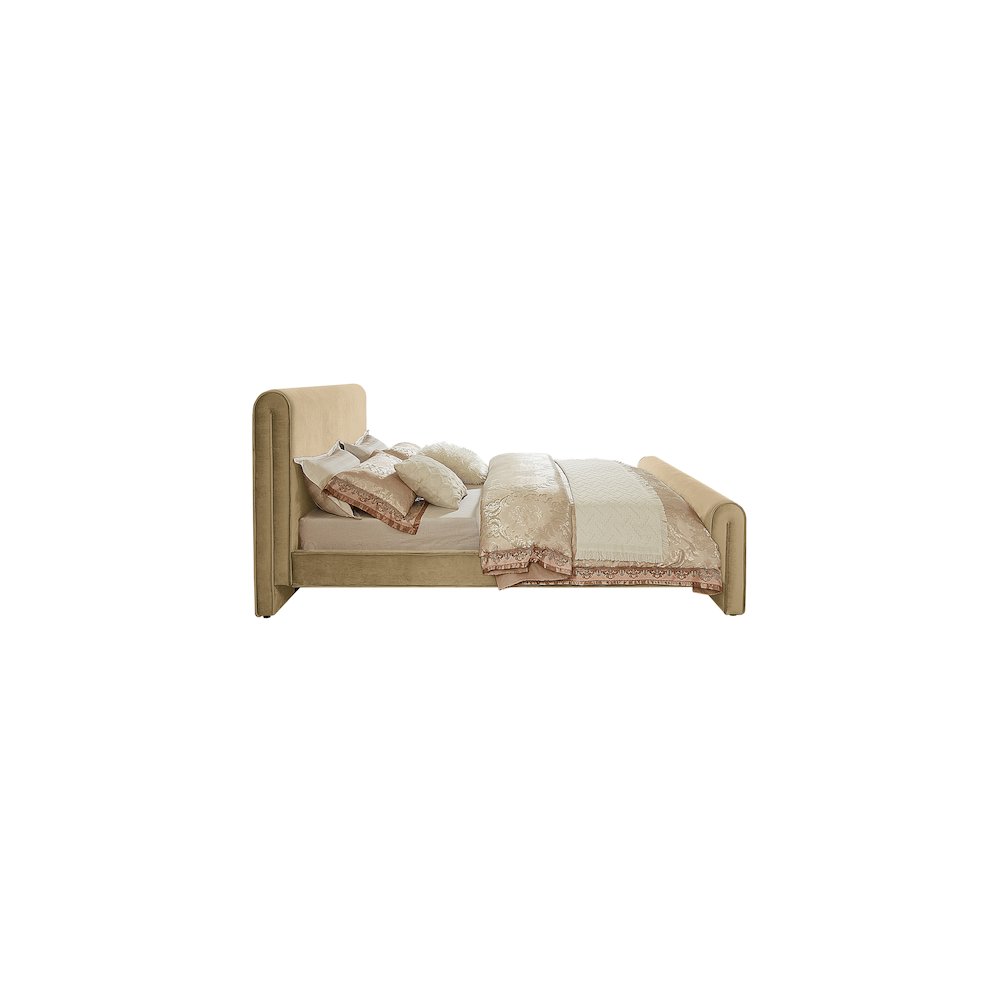Sloan Camel Velvet King Bed