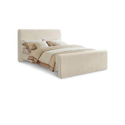 Sloan Cream Velvet King Bed