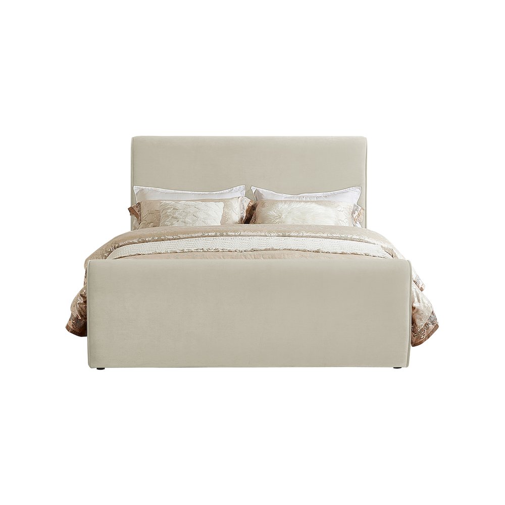 Sloan Cream Velvet King Bed