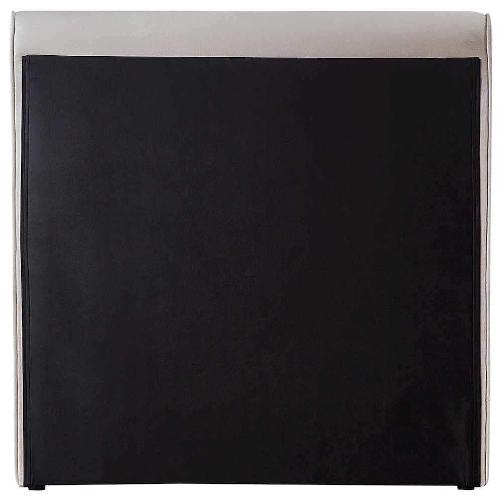 Sloan Cream Velvet Twin Bed