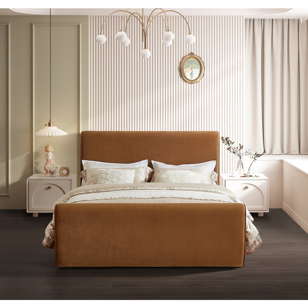 Sloan Saddle Velvet King Bed