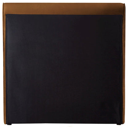 Sloan Saddle Velvet Twin Bed