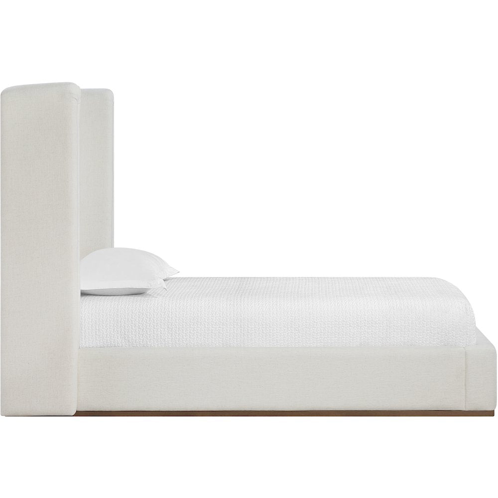 Solange Cream Linen Textured Fabric Upholstered Twin Bed