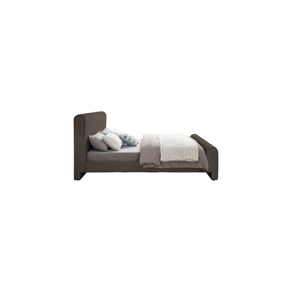 Stylus Brown Boucle Fabric King Bed