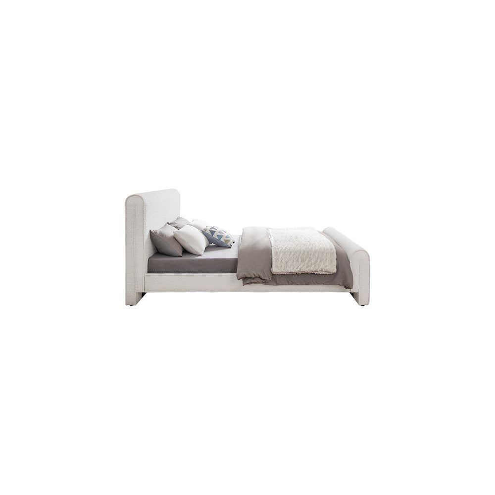 Stylus Cream Boucle Fabric Full Bed