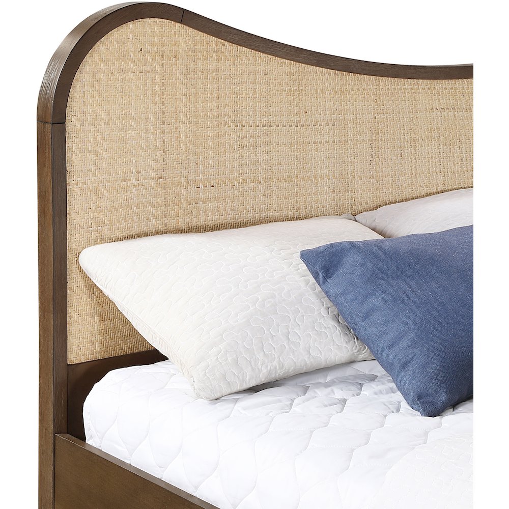 Windsor Brown Solid Wood King Bed (3 Boxes)
