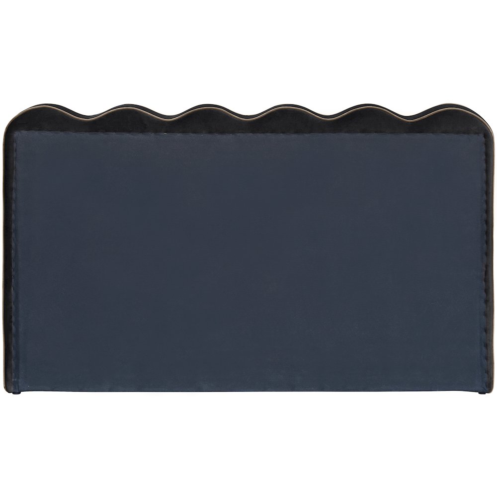 Tempo Black Velvet Upholstered Queen Bed
