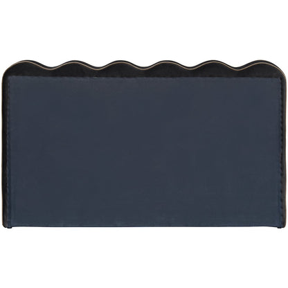 Tempo Black Velvet Upholstered Queen Bed
