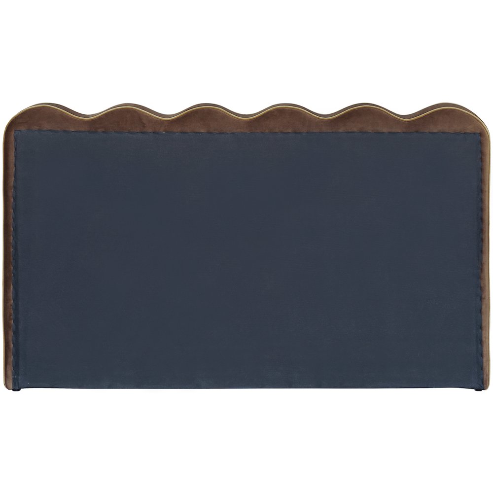 Tempo Brown Velvet Upholstered Full Bed