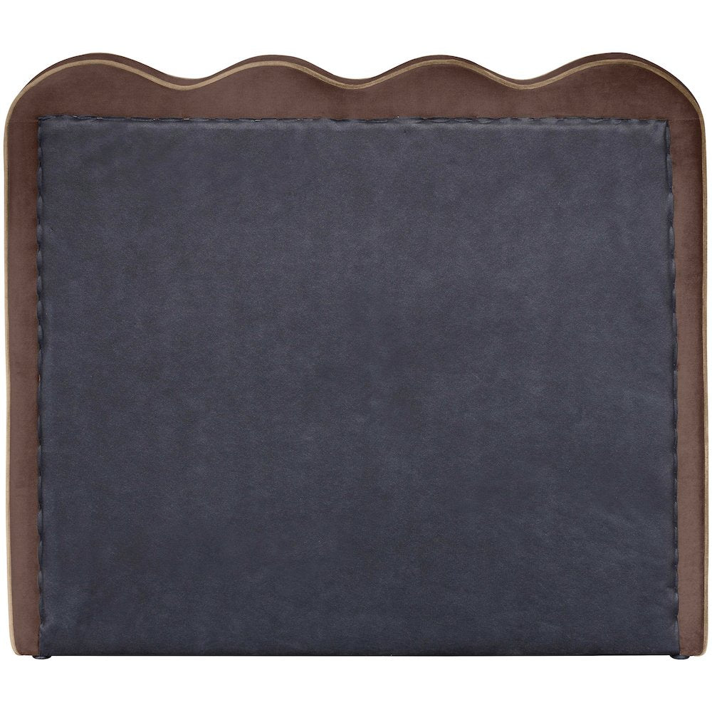 Tempo Brown Velvet Upholstered Twin Bed