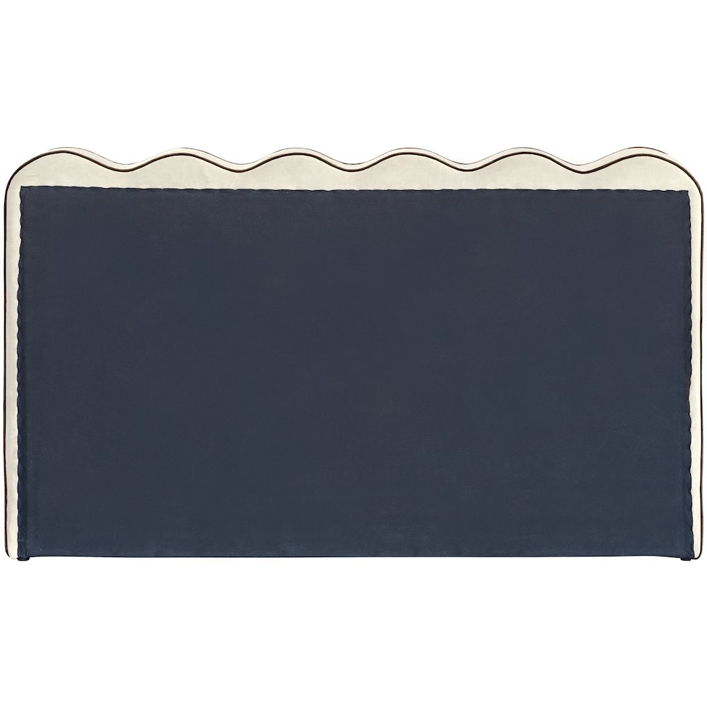 Tempo Cream Velvet Upholstered Full Bed