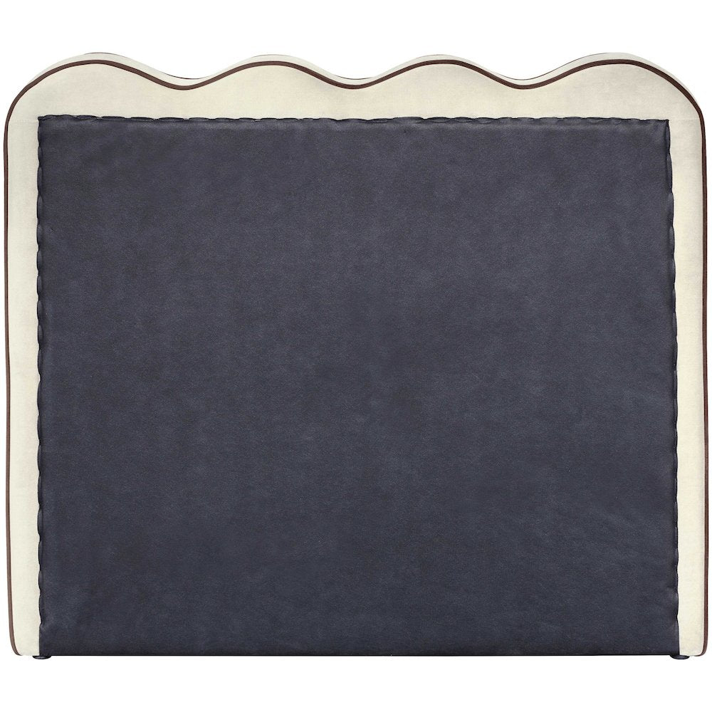 Tempo Cream Velvet Upholstered Twin Bed