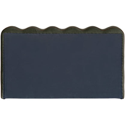 Tempo Green Velvet Upholstered Queen Bed
