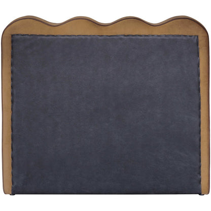 Tempo Saddle Velvet Upholstered Twin Bed