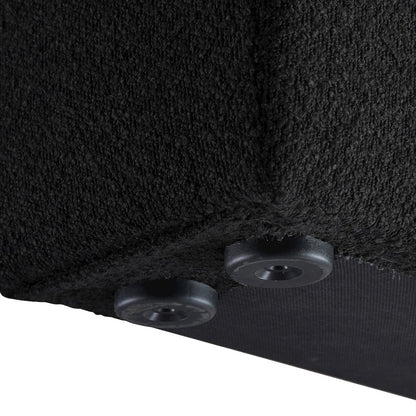 Terra Black Boucle Fabric Queen Bed
