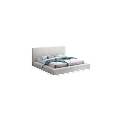 Terra Cream Boucle Fabric Full Bed
