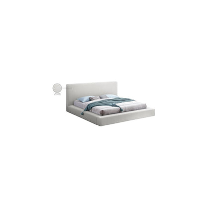 Terra Cream Boucle Fabric Queen Bed