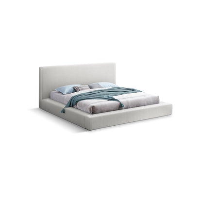 Terra Cream Boucle Fabric Queen Bed