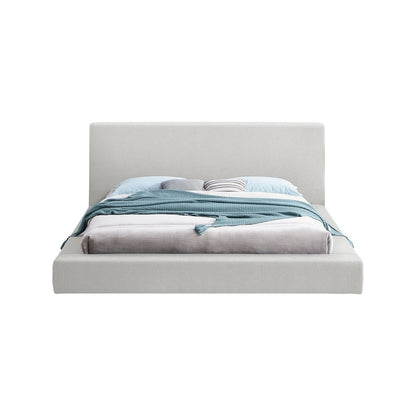 Terra Cream Boucle Fabric Queen Bed