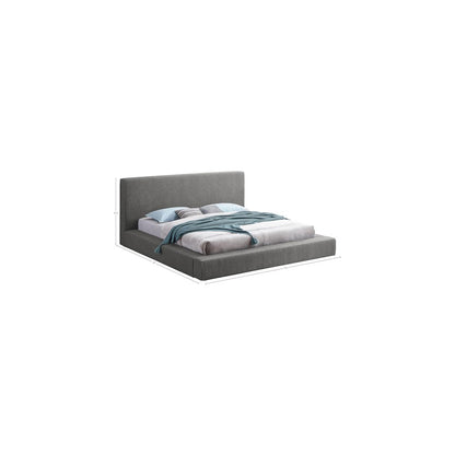 Terra Grey Boucle Fabric Full Bed