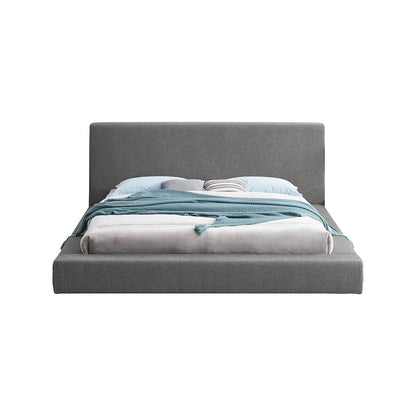 Terra Grey Boucle Fabric Queen Bed