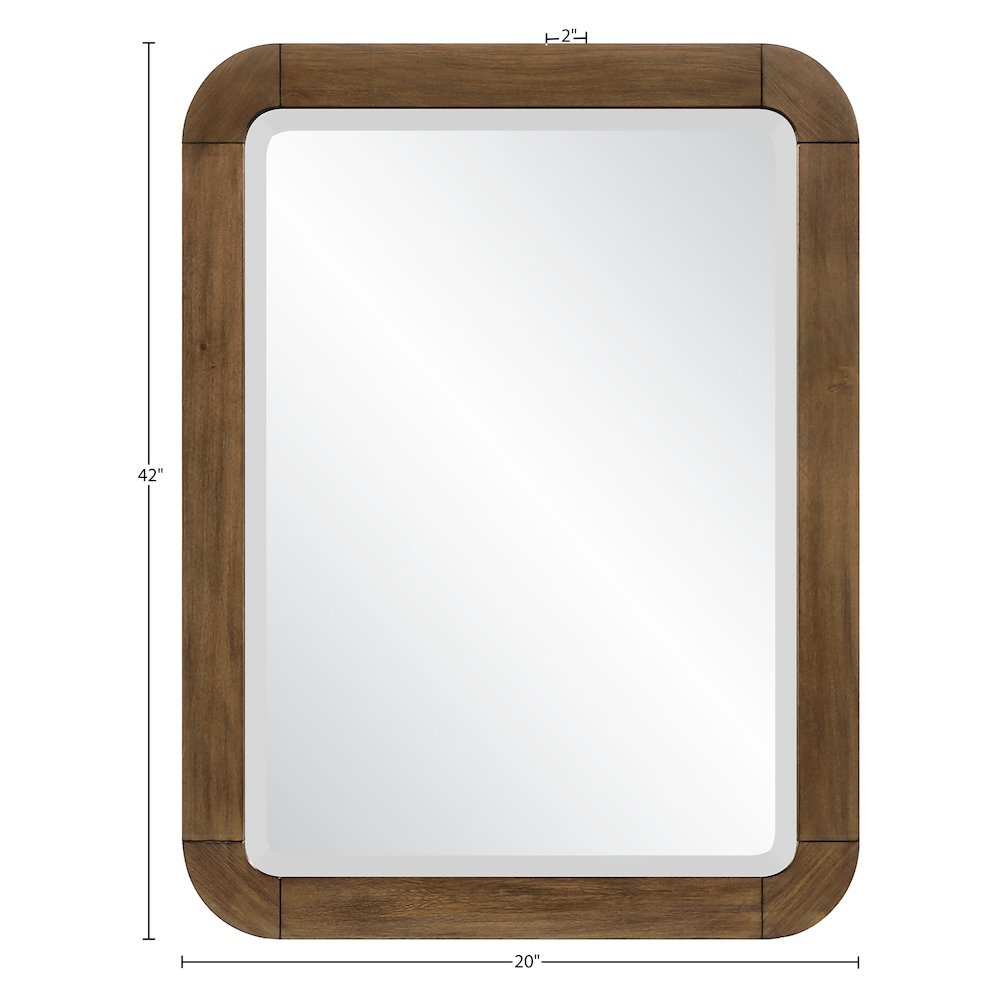 Tiberio Brown Solid Wood Mirror