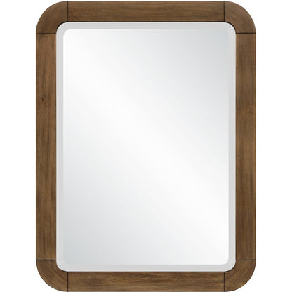 Tiberio Brown Solid Wood Mirror