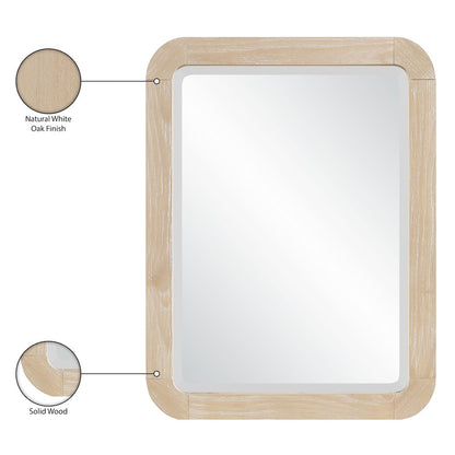Tiberio Natural Solid Wood Mirror