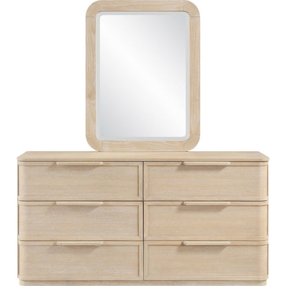 Tiberio Natural Solid Wood Mirror