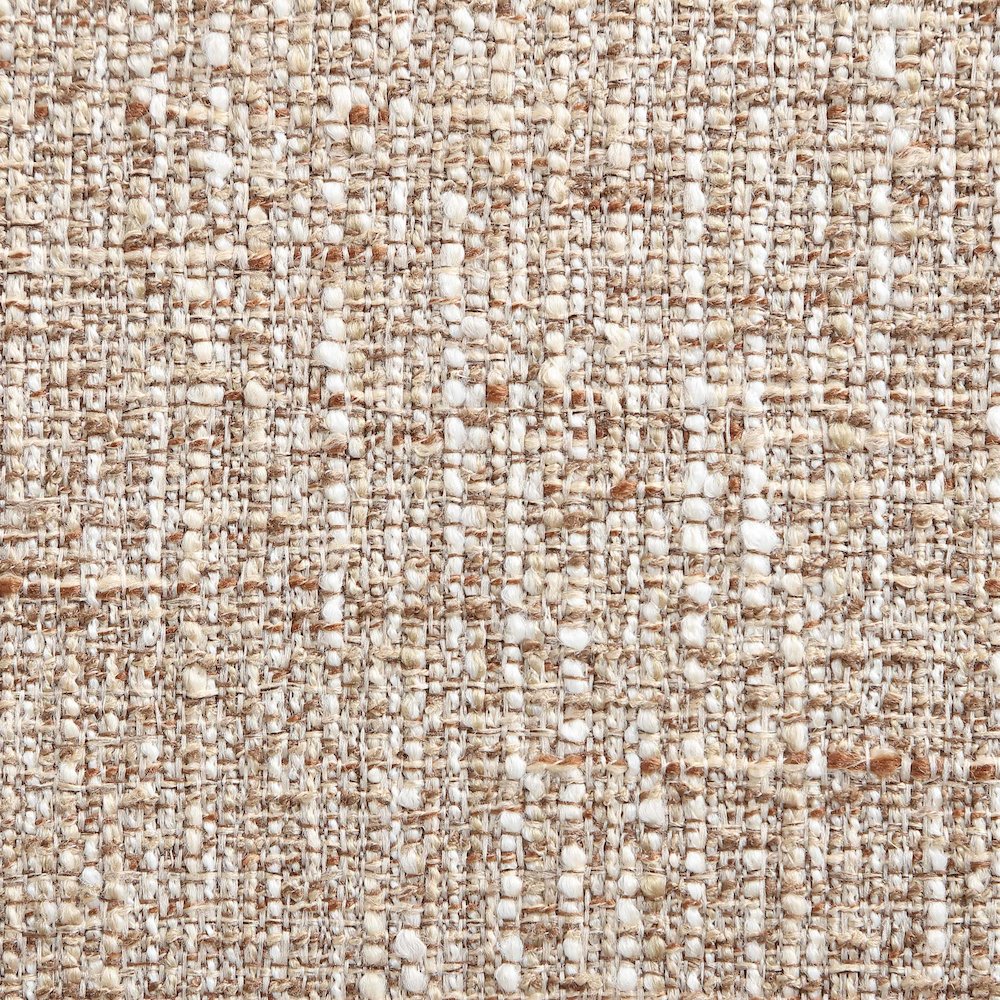 Ravina Cognac Vegan Leather and Linen Textured Fabric Upholstered Counter Stool