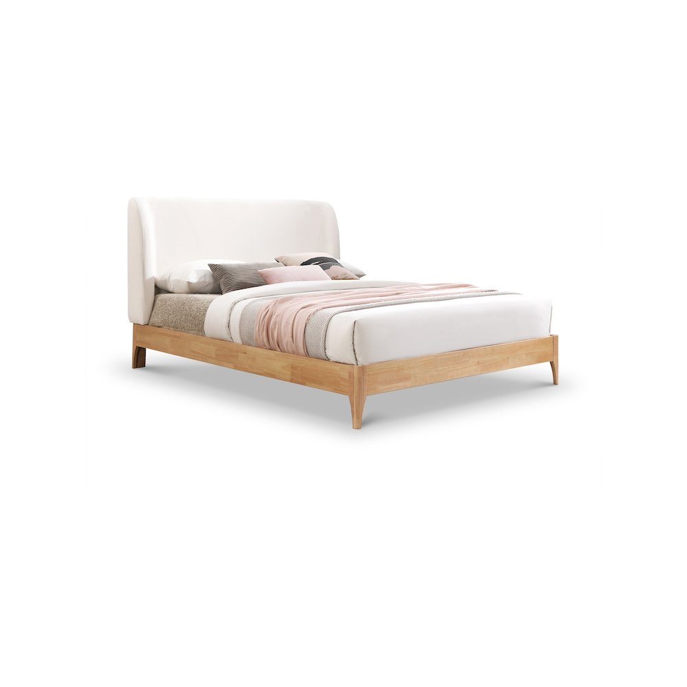 Ventura Cream Polyester Fabric Full Bed