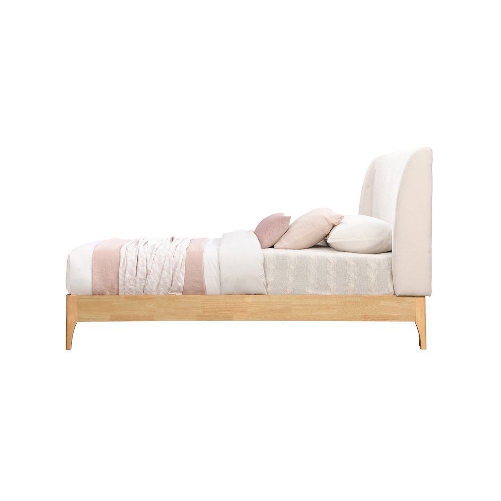 Ventura Cream Polyester Fabric Twin Bed