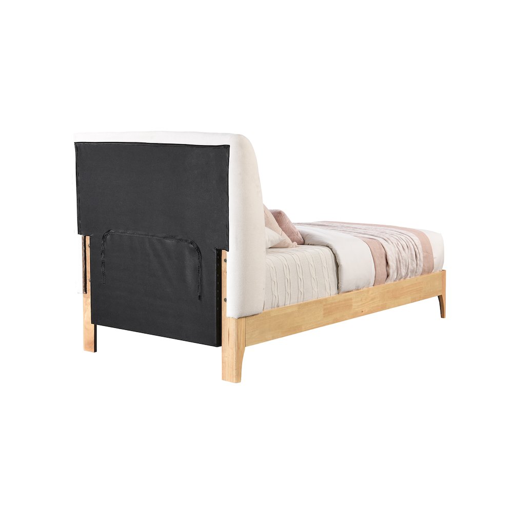 Ventura Cream Polyester Fabric Twin Bed