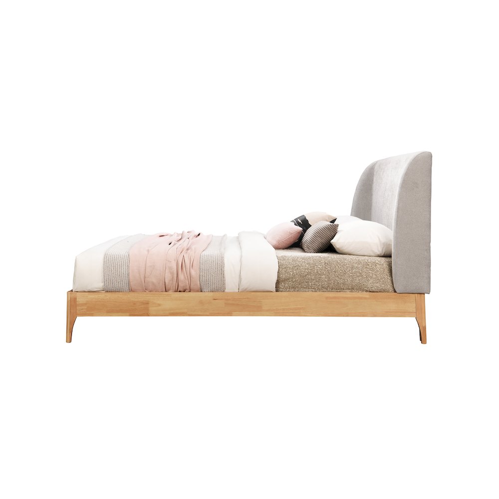 Ventura Grey Polyester Fabric Full Bed