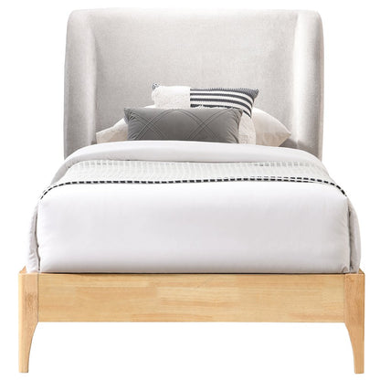 Ventura Grey Polyester Fabric Twin Bed
