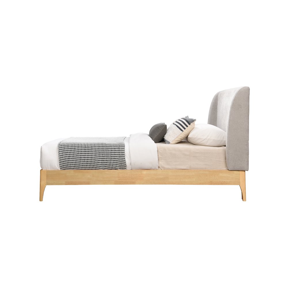 Ventura Grey Polyester Fabric Twin Bed