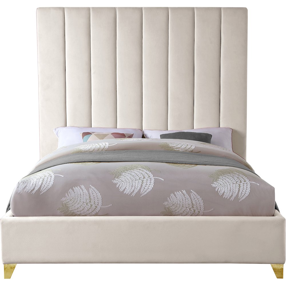 Via Cream Velvet Full Bed