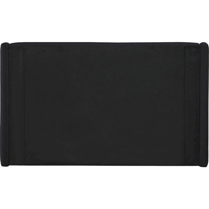 Warby Black Vegan Leather Upholstered Full Bed