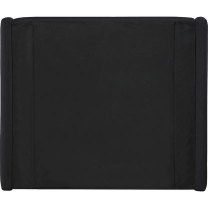 Warby Black Vegan Leather Upholstered Twin Bed