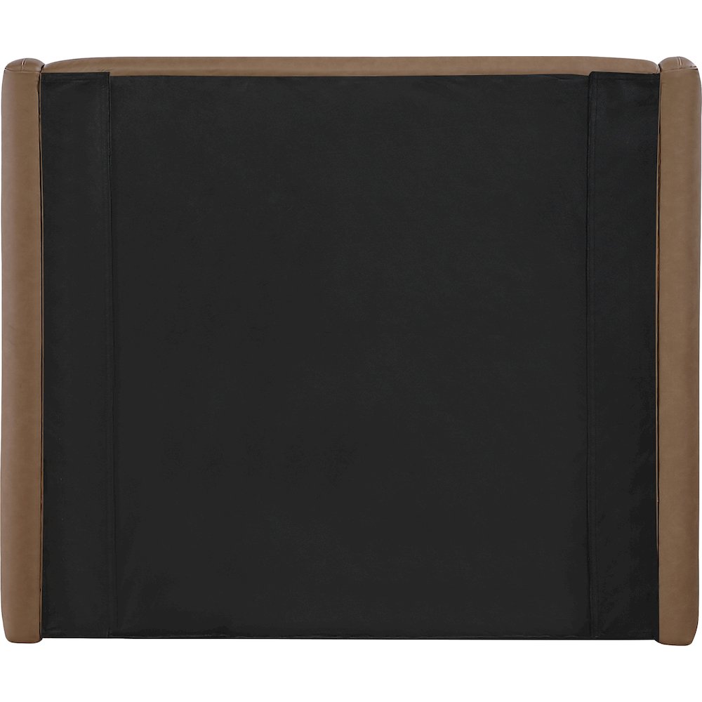 Warby Brown Vegan Leather Upholstered Twin Bed
